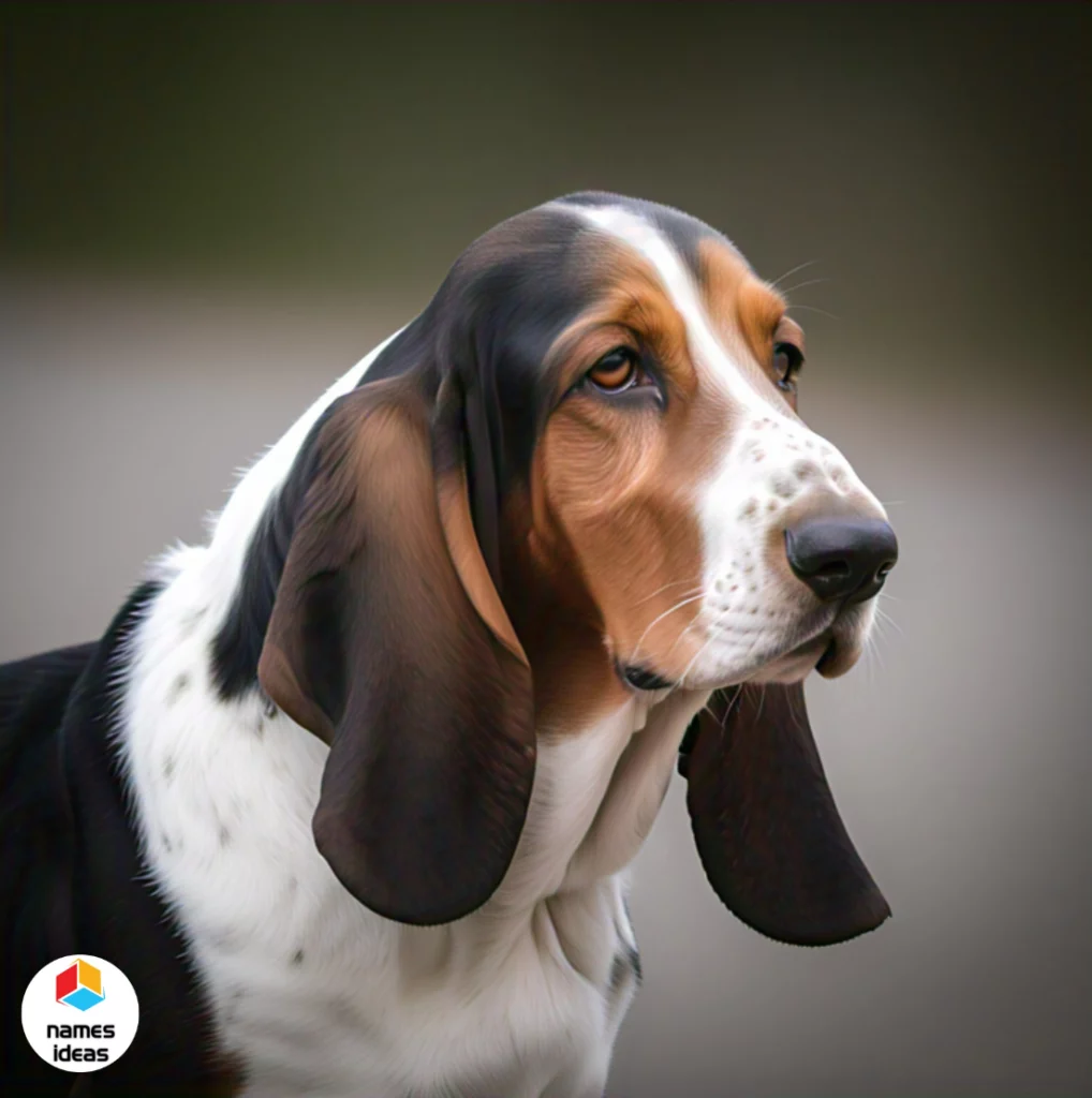 Black & White Basset Hound Funny Names