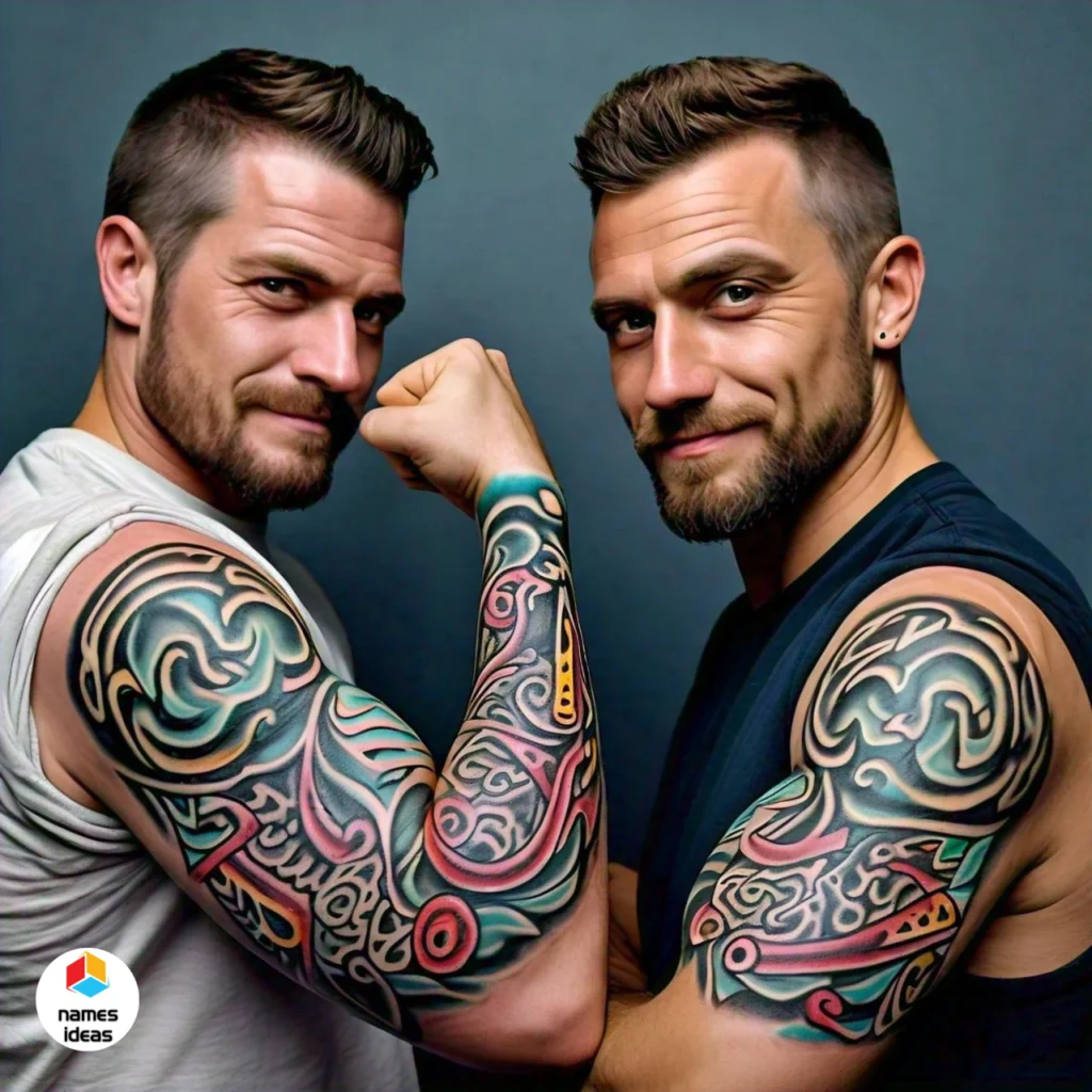 Matching Name Tattoos for Men